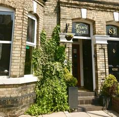 The entrance to Friars Rest Guest House, York